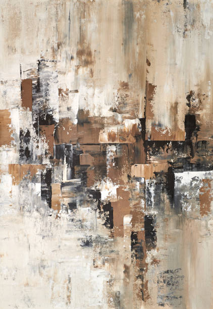 istock Abstract artwork with earthy tones and textured layers. Ideal for modern interiors, wall decor, or posters. A minimalist and versatile design to complement any space 2191821583