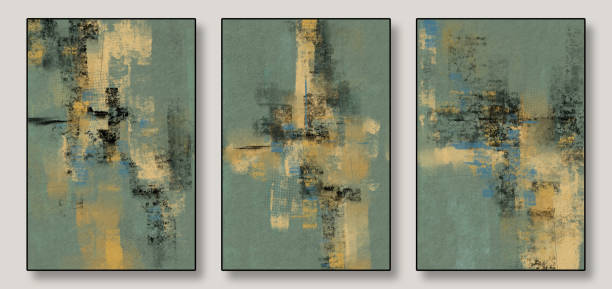istock Contemporary abstract painting with bold lines and geometric shapes, perfect for adding a modern touch to spaces that need a stylish and artistic focal point. 2191827572