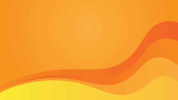 stockillustraties, clipart, cartoons en iconen met orange abstract wave background vector illustration - warmte