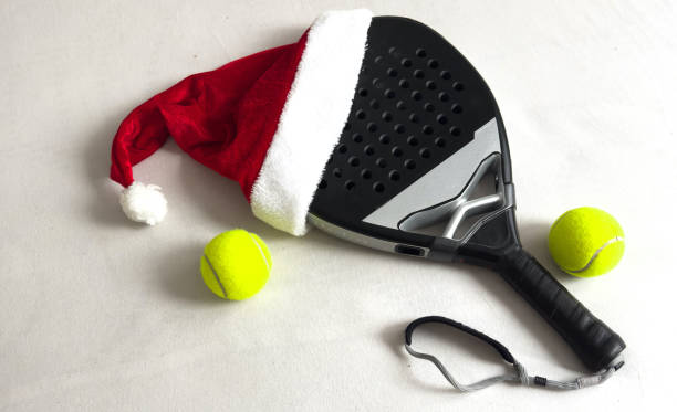 istock padel racket and santa hat 2191831355