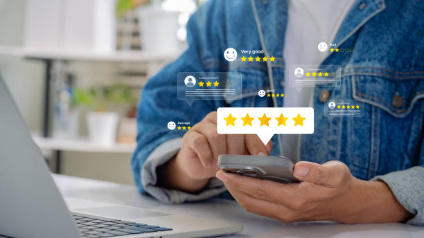 istock Customer Review and Feedback Rating on Smartphone. Customer Satisfaction and Online Feedback for Digital Business and Service Quality 2191837847