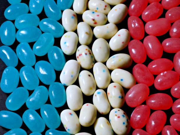 istock Blue white and red jelly beans 2191838492