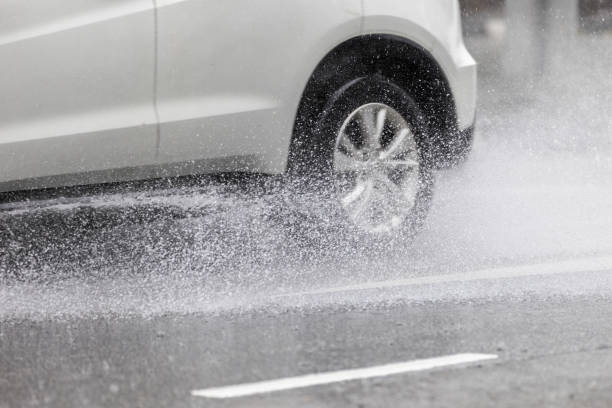 istock Vehicle motion on road in rainy day. 2191840383