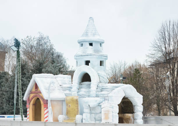 Snow Castle Decoration at Craiova Ice Rink