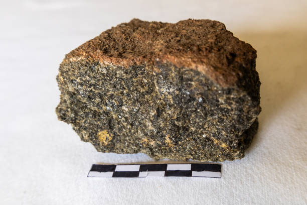 istock Sample of harzburgite with scale 2191841065
