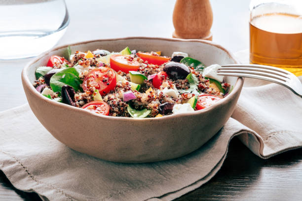 istock Quinoa salad, healthy Mediterranean lunch with fresh organic vegetables 2191843107