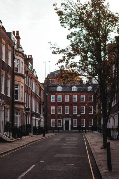 istock Charming London street view with classic architecture. 2191844463