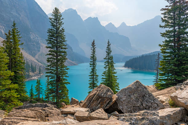 istock Moraine Lake with Pine Trees, Banff, Canada 2191844709