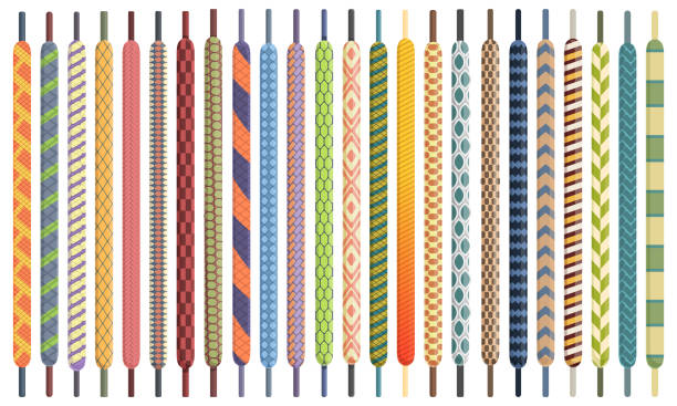 istock Shoelaces icons set cartoon vector. Tie rope 2191848960