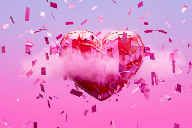 istock Heart shape with smoke and flying particles, Valentine's Day Concept 2191859562