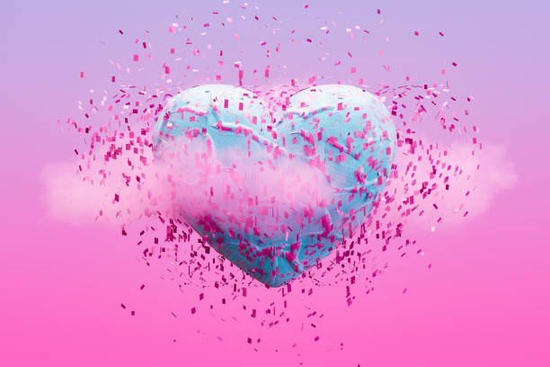 istock Heart shape with smoke and flying particles, Valentine's Day Concept 2191859634
