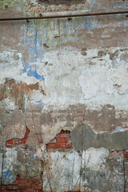 istock Old vintage wall bricks background with cracked paint 2191860158