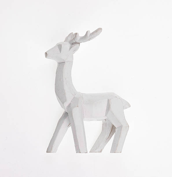 istock white wooden deer isolated on white background 2191860379