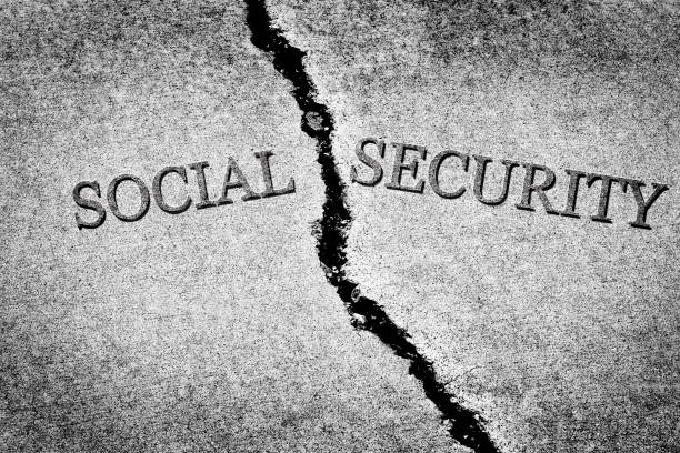 istock Old Cracked Sidewalk Cement Dangerous Representing Failed or Broken Social Security Savings Depleted 2191862004