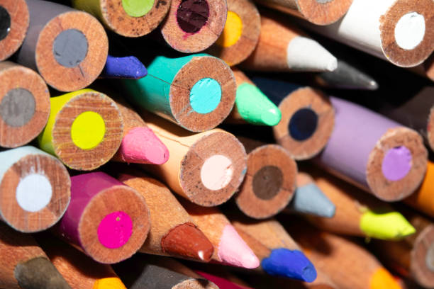 istock Close Up of Art Pencils in Different Colours Abstract Background Creative 2191863532