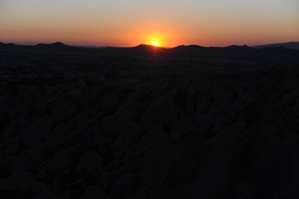 istock Sunset in the desert with clear sky in summer 2191863659