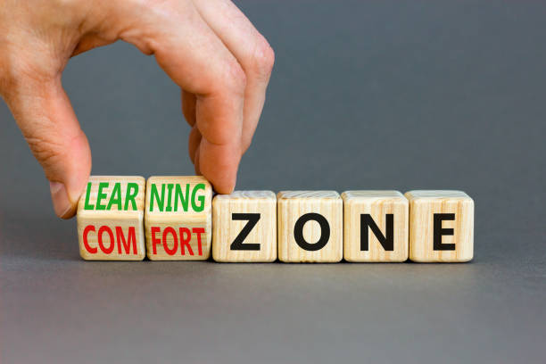 istock Comfort or learning zone symbol. Concept words Comfort zone Learning zone on wooden cubes. Beautiful grey background. Psychologist hand. Business and comfort or learning zone concept. Copy space. 2191865458