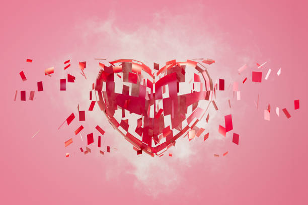 istock Heart shape with smoke and flying particles, Valentine's Day Concept 2191869902