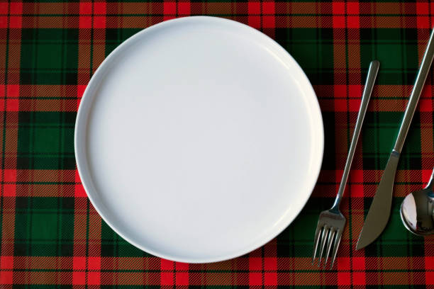 istock Empty,White Christmas Plate With Cutlery 2191878945