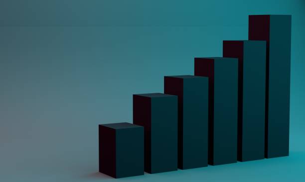 istock bar chart slide Business data. Percent, comparison, design. Creative concept for infographic, presentation, report. topics like management, finance, analytics.3D rendering 2191881059