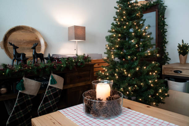 istock Home festively decorated for Christmas. 2191881472