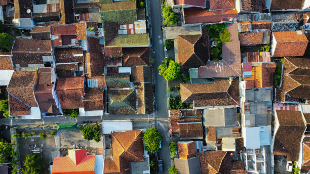 istock Indonesian City at sunset seen from above 2191883039