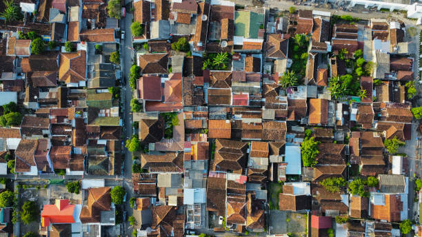 istock Indonesian City at sunset seen from above 2191883042