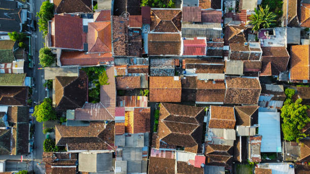 istock Indonesian City at sunset seen from above 2191883052