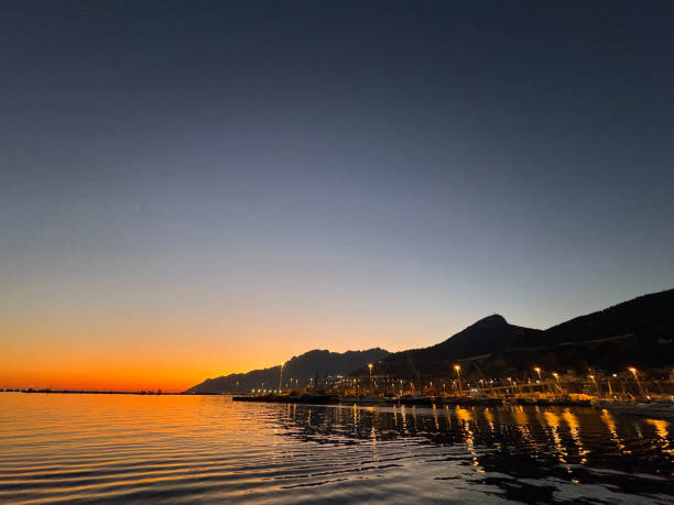 istock Salerno Port Sunset 2191888754