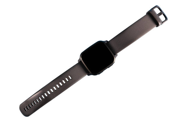 istock Smartwatch with a square face and a grey strap. Isolated on white background. 2191891057