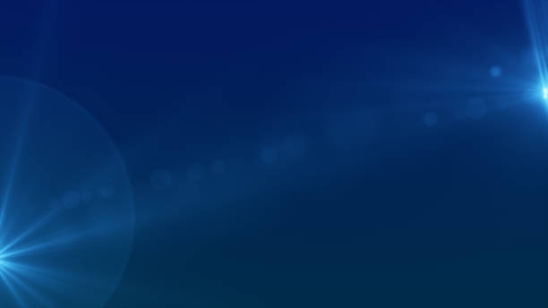 Abstract background in blue neon glow color. Light burst in universe.