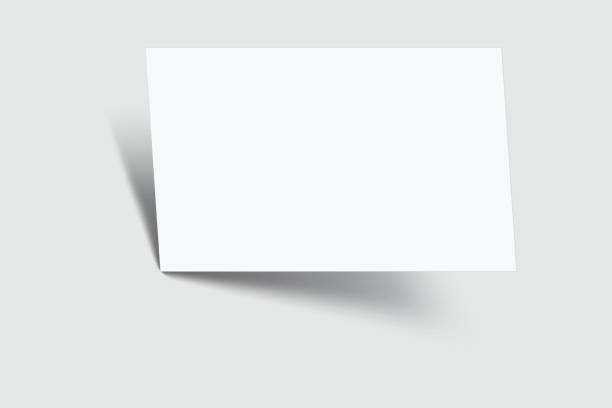 istock Blank realistic business card, gift card or credit card with shadow. Mockup empty design for presentation branding, corporate identity, ads, invitation card, stationery, document, voucher. Vector 2191900920