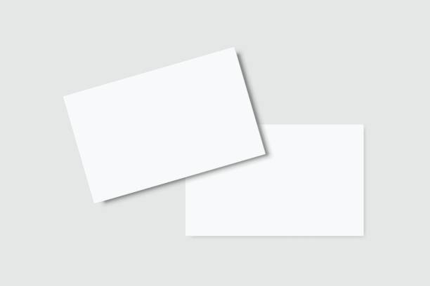 istock Blank realistic business card, gift card or credit card with shadow. Mockup empty design for presentation branding, corporate identity, ads, invitation card, stationery, document, voucher. Vector 2191900921