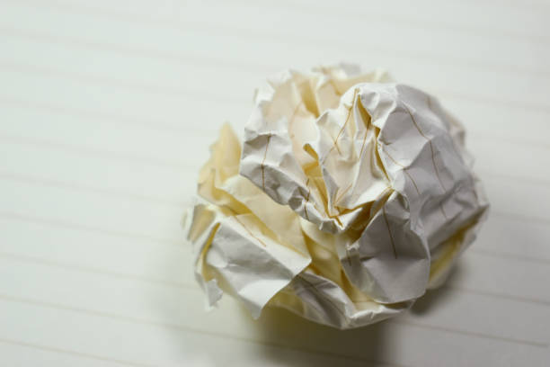 round lump paper on line paper texture background,  blank sheet notebook