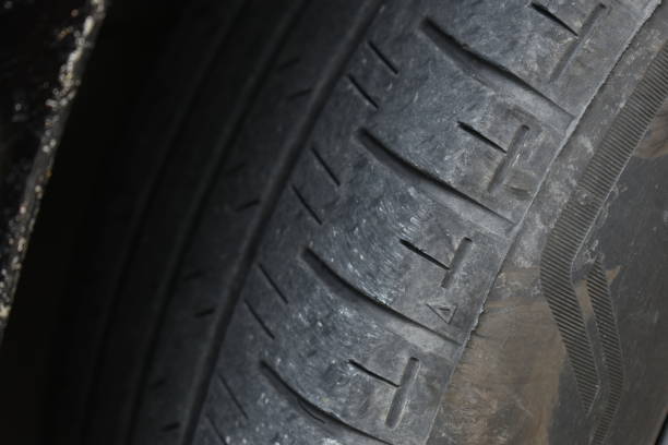 istock dirty black tire car texture, transportation industry 2191906009