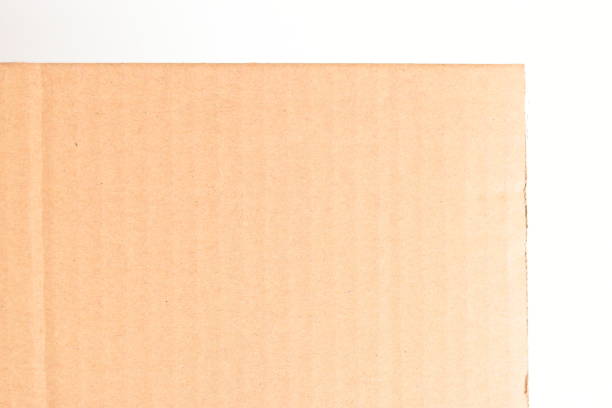 brown cardboard box on white background, recycle material