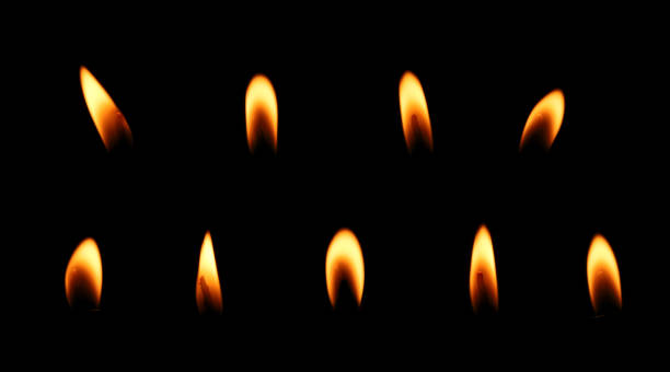 istock Candlelight and flame Black illustration lights with dark background at night, bright celebration, a funeral with death in a cemetery. 2191907809