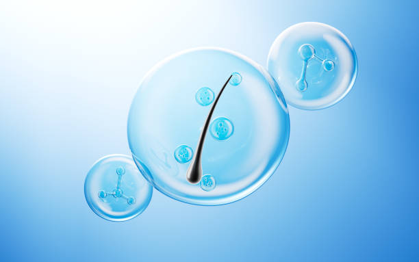 istock Human hair and essence cell liquid,3d rendering 2191915383