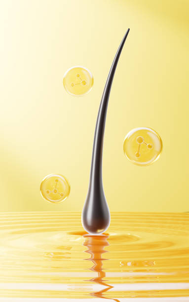 istock Human hair and essence cell liquid,3d rendering 2191915384