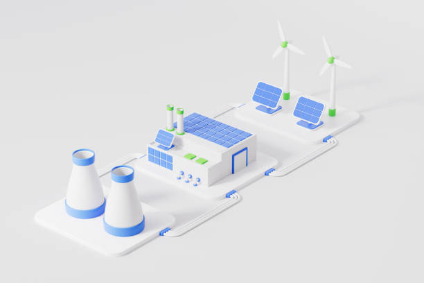 istock Industrial green new energy factory,3d rendering 2191916358