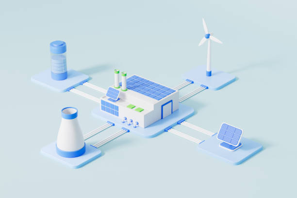 istock Industrial green new energy factory,3d rendering 2191916779
