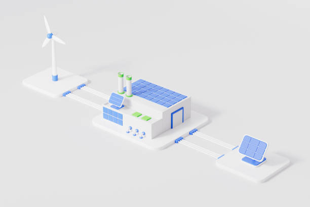 istock Industrial green new energy factory,3d rendering 2191916780