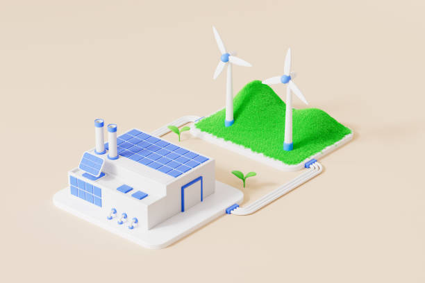 istock Industrial green new energy factory,3d rendering 2191916782