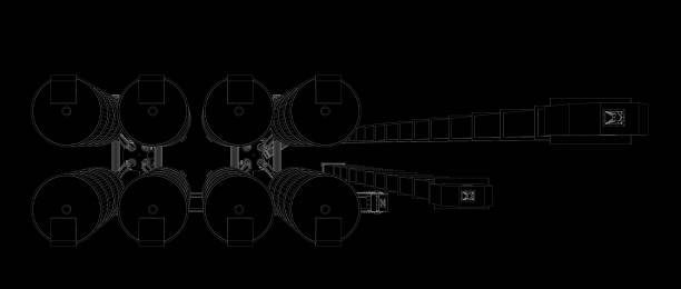 3D illustration of industrial project