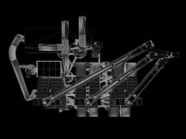 3D illustration of industrial project