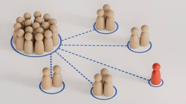 istock 3D illustration of many pawns segmented in different categories. concept of customer segmentation.3D rendering on white background. 2191922384