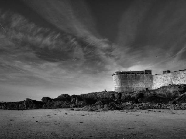 on the beach at Saint-Malo
