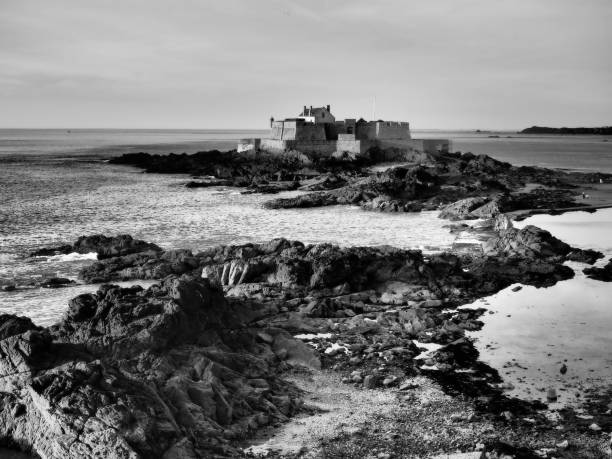 on the beach at Saint-Malo