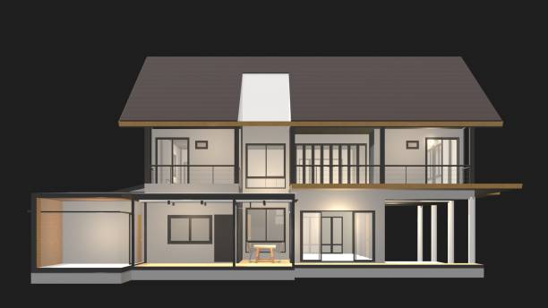 istock 3D illustration of residential project 2191926233
