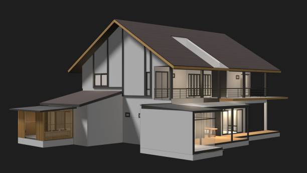 istock 3D illustration of residential project 2191926250
